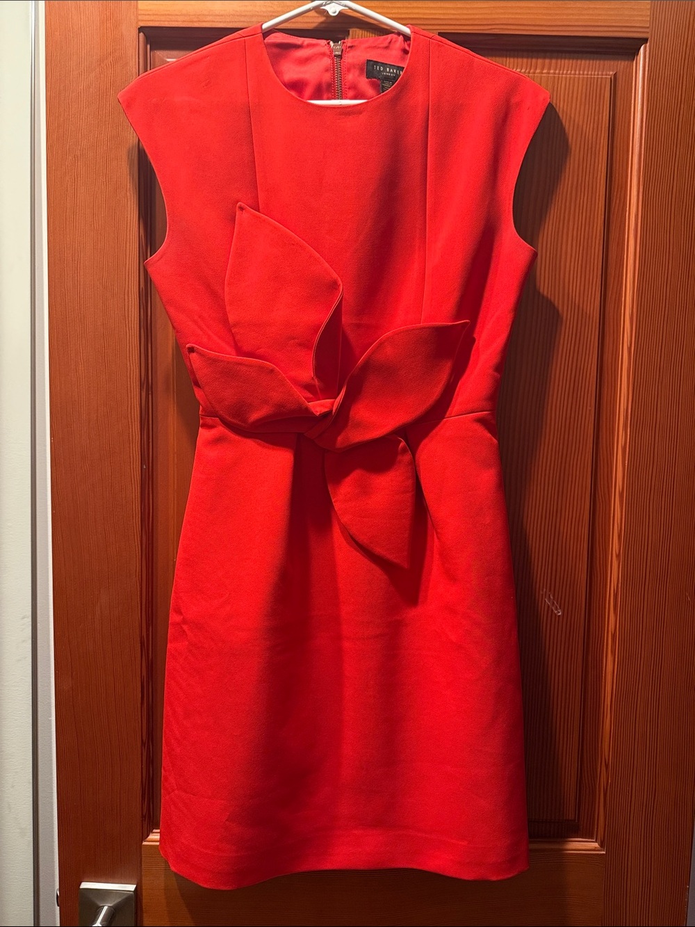 Ted Baker Bright Red Sculpted Waist Mini Dress TB1 US 2/4